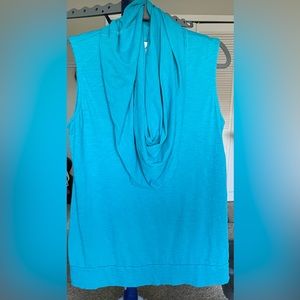 Lucy cowl neck turquoise/ blue tunic